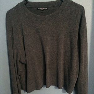 Cropped brandy sweater