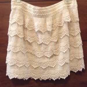 NWOT Ruffle Lace Mini Skirt