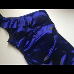 Navy and Black One Shoulder dress