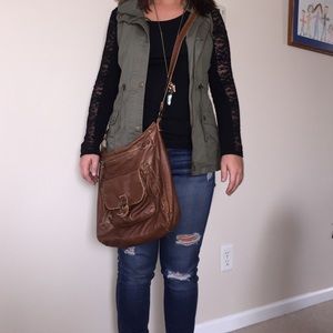 Brown Leather Crossbody