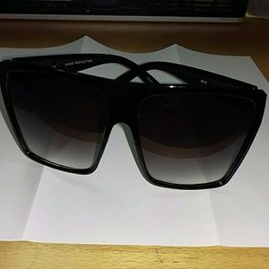 Oversized Retro Flat top Sunglasses