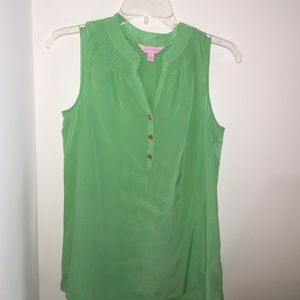 Green Lilly Pulitzer blouse tank top