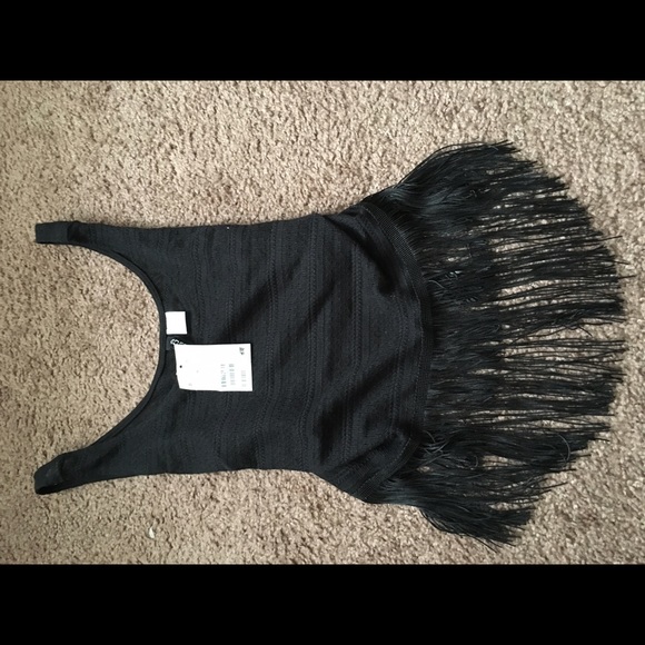 H&M fringe tank top crop top