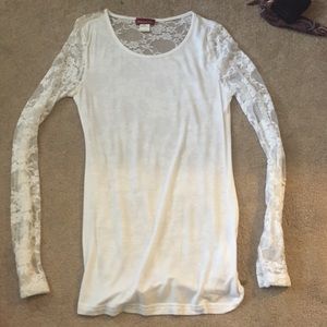Large long sleeve lace top