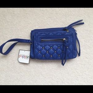 NWT Poppie Jones Wristlet Royal Blue Wallet.