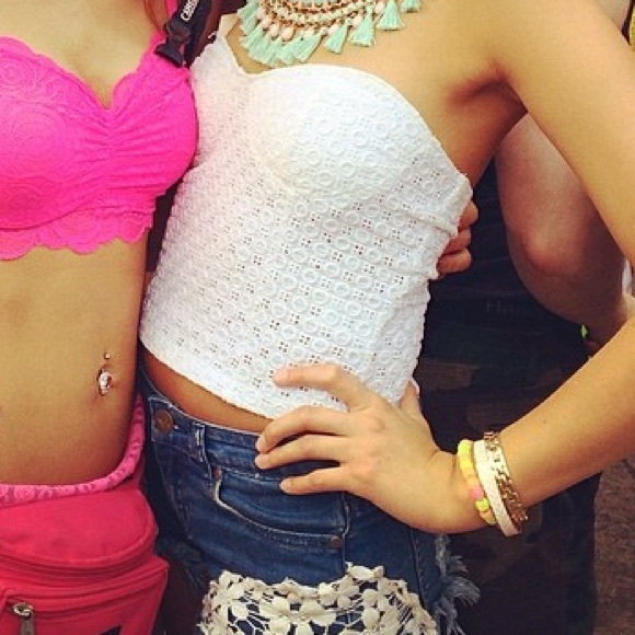 Denim shorts with floral detail