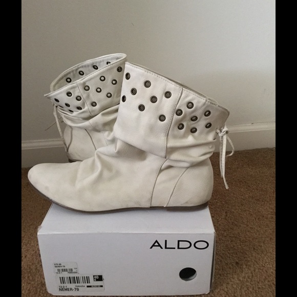 Aldo suede leather cream shootie bootie boots 40