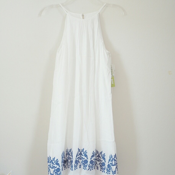 New Gianni Bini Michelle Embroidered Trapeze Dress - Picture 2 of 4