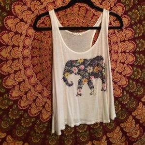 Flowy summer tank top elephant