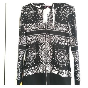 Liz Lisa doll skull paisley print zip up hoodie