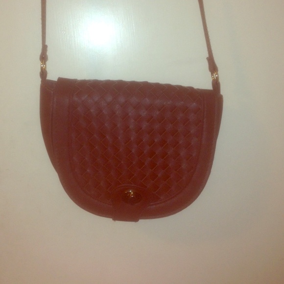 Small brown cross body purse