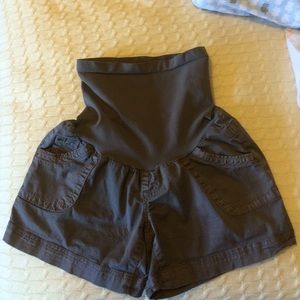 Blue/grey Motherhood Maternity Shorts