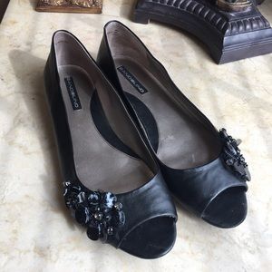 Bandolino "Warrick" Peep-toe Embellished Flat