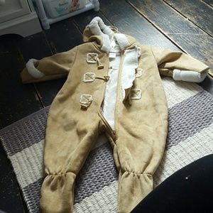 Tan with white fur Snowsuit