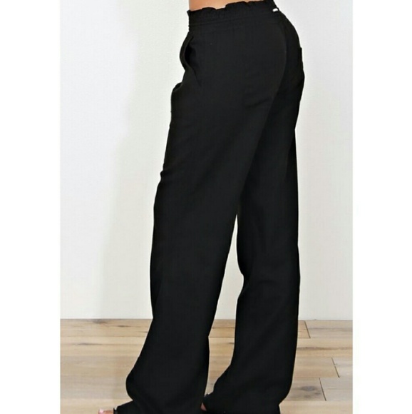 Black linen pants