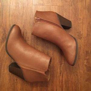 Brown Leather Ankle Booties Brand new, never worn!