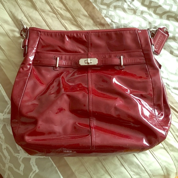 Coach bag burgundy color