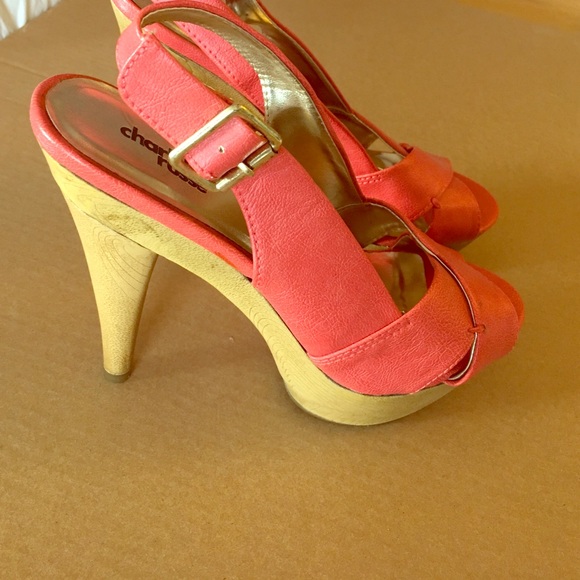 Platform open toe heels
