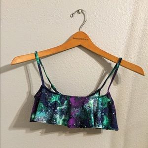 Galaxy bathing suit top
