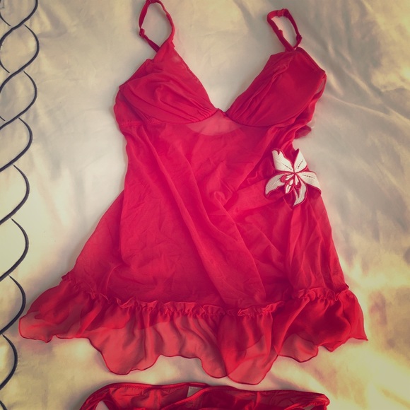 NWT Victoria Secret Red Lingerie Set