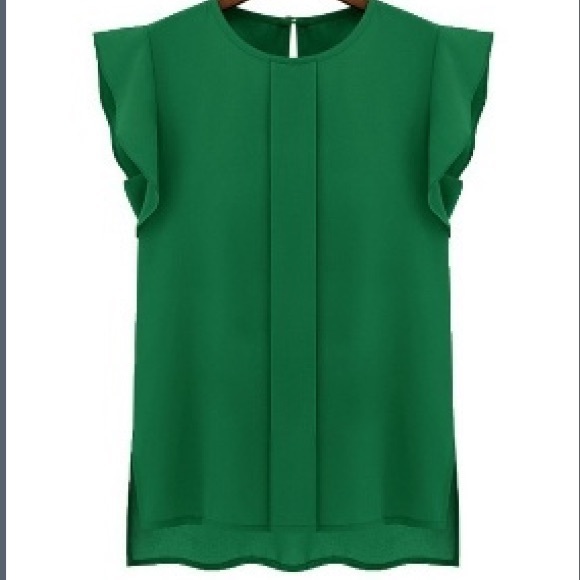 Green Tulip Sleeved Blouse