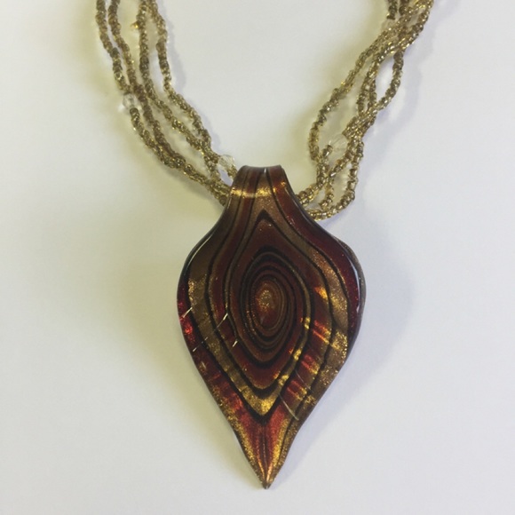 Murano art glass necklace