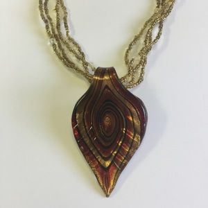 Murano art glass necklace