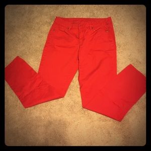 Red skinny jeans size 6