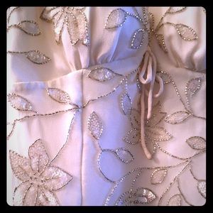 Cache cream beaded dress