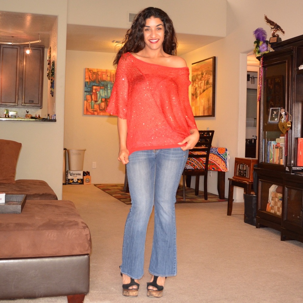 Red Charming Charlie Blouse