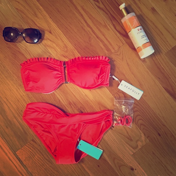 SEAFOLLY Coral Bella Bandeau Bikini