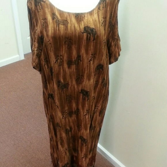 Animal print long dress spring is coming 54 X $28