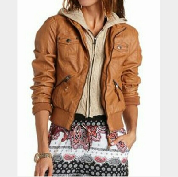 Charlotte Russe Gray Leather Jacket