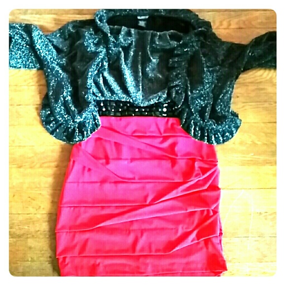 Strapless mini dress