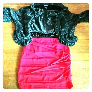 Strapless mini dress