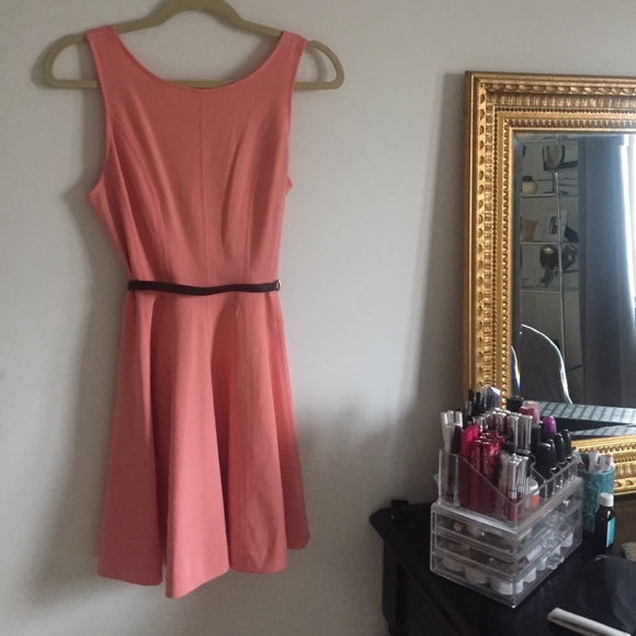 Pink high neck tank dress