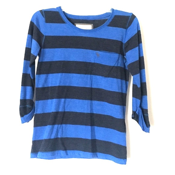 Abercrombie & Fitch, royal & navy striped shirt
