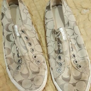 Silver Coach shoes