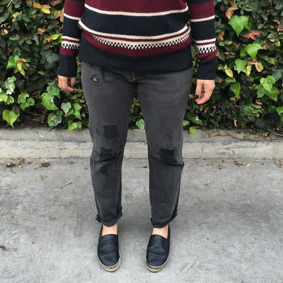 Reformation Denim - Reformation Distressed Levis 501 Boyfriend Jeans