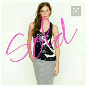 J.CREW FACTORY SEQUIN ANCHOR TANK
