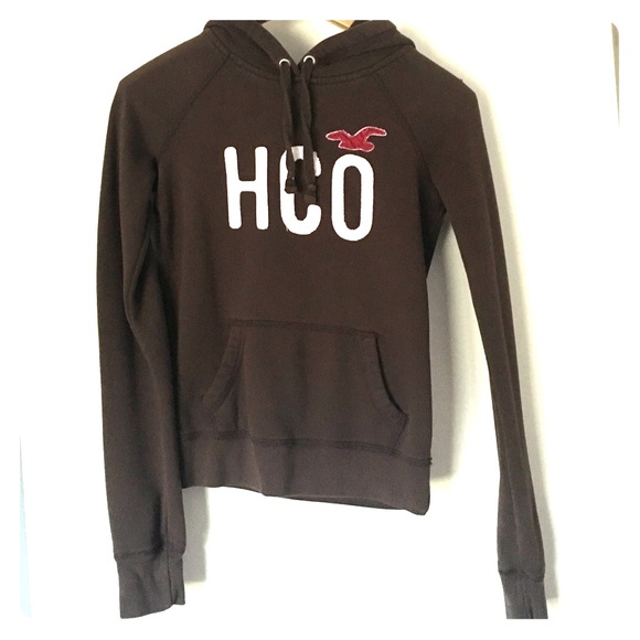 Brown Hollister hoodie