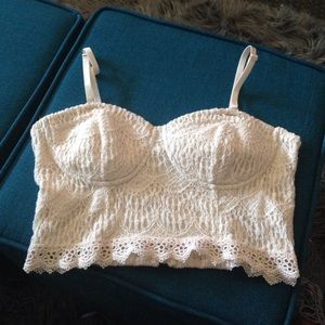 Forever 21 all lace crop top