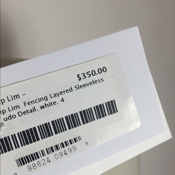 Phillip Lim Layered sleeveless top. White. Sz 4 - Picture 4 of 4