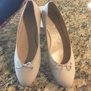 J.Crew Leather Ballet Flats/ Creamy Tan