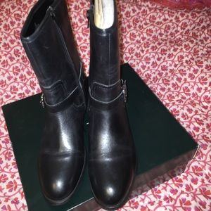 NWB Ralph Lauren Leather Moto Booties