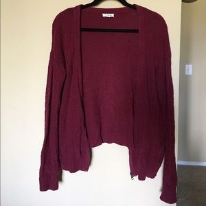 Maroon cardigan