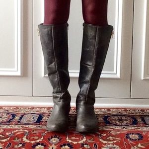 Gray boots