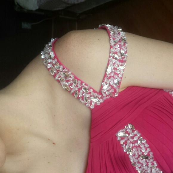 Pink jeweled prom dress - Picture 2 of 4