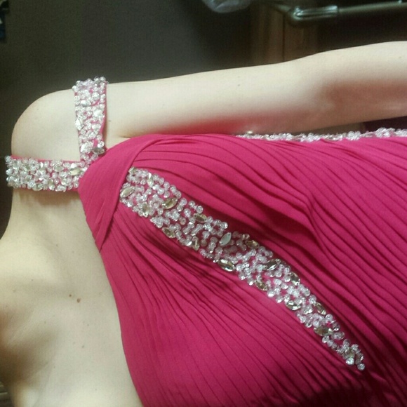 Pink jeweled prom dress - Picture 3 of 4