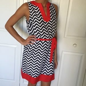 Red, Black and White Mudpie dress